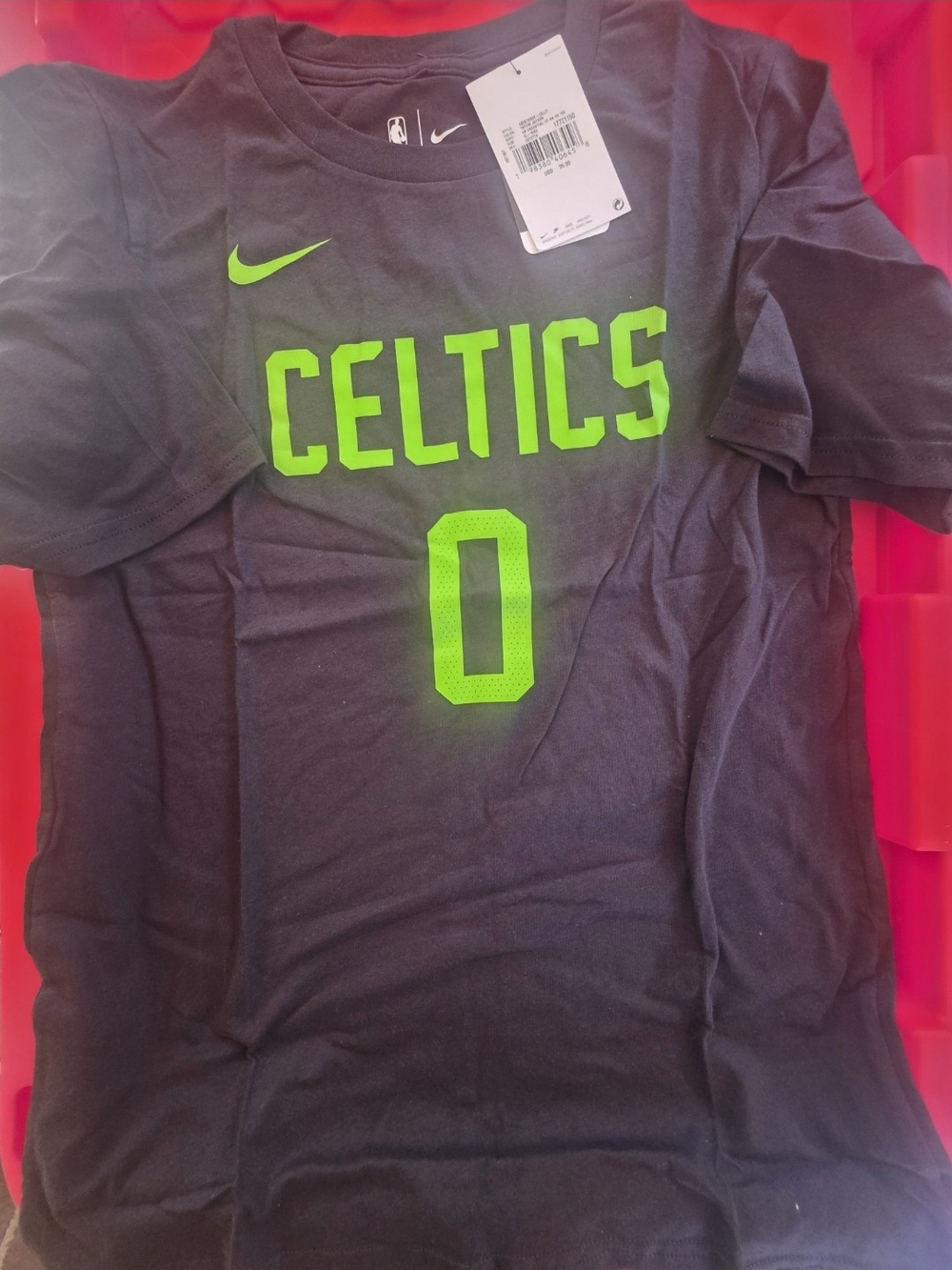 Nike Jayson Tatum Celtics Black Tee Youth XL Brand New